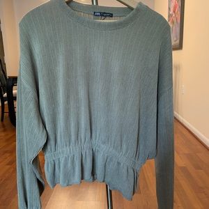 Green Zara top